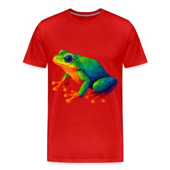 WPAP Stil Tiere - Laubfrosch - Männer Premium Bio T-Shirt - Rot - Vorne - Damien (186cm)