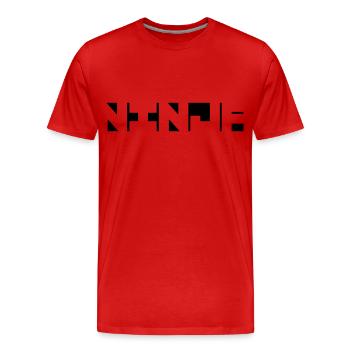 Ninja - Männer Premium Bio T-Shirt - Rot - Vorne - Damien (186cm)