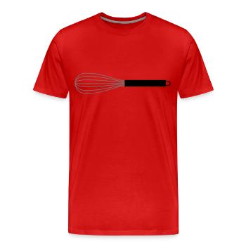Schneebesen, 2fb - Männer Premium Bio T-Shirt - Rot - Vorne - Damien (186cm)