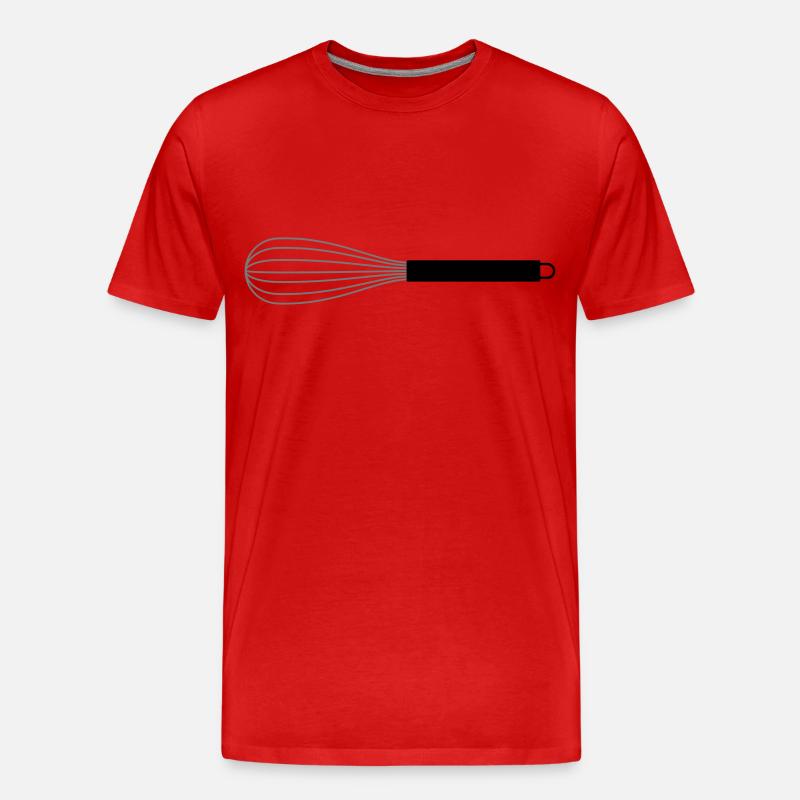Schneebesen, 2fb - Männer Premium Bio T-Shirt - Rot