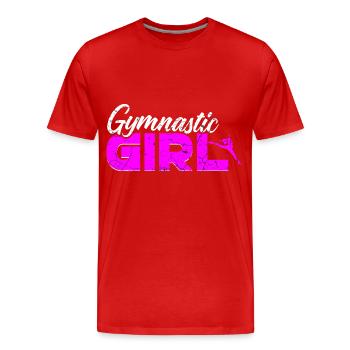 Gymnastik Turnen Akrobatik Mädchen - Männer Premium Bio T-Shirt - Rot - Vorne - Damien (186cm)