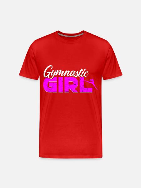 Gymnastik Turnen Akrobatik Mädchen - Männer Premium Bio T-Shirt - Rot