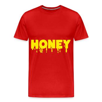 Miel - T-shirt bio Premium Homme - rouge - Devant - Damien (186cm)