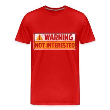 Rebelle Pas de sérénité - T-shirt bio Premium Homme - rouge - Devant - Damien (186cm)
