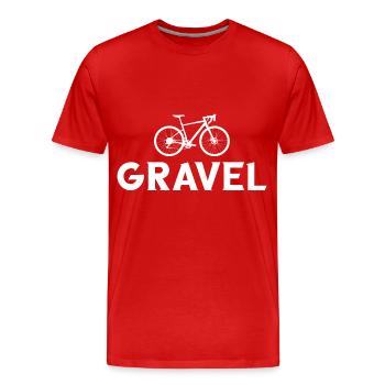 vélo de gravier cycliste cycliste cycliste - T-shirt bio Premium Homme - rouge - Devant - Damien (186cm)