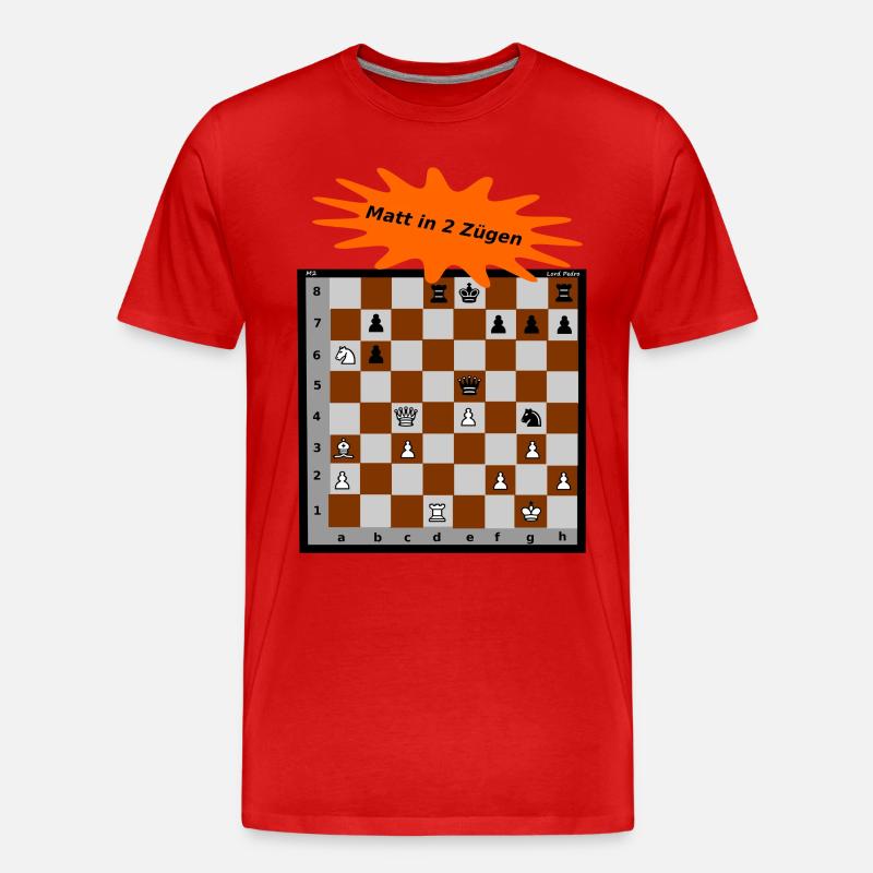 Schach M2 - Männer Premium Bio T-Shirt - Rot