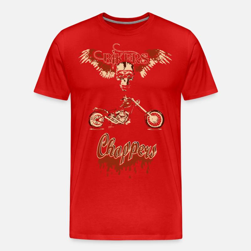 chopper bis - Männer Premium Bio T-Shirt - Rot