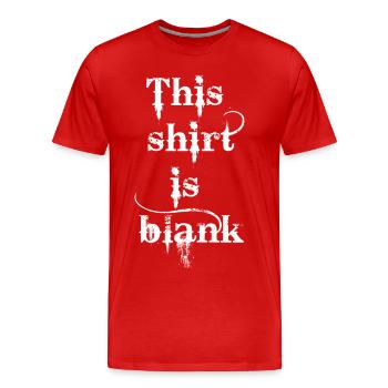 This shirt is blank - Men's Premium Organic T-Shirt - red - Front - Damien (186cm)