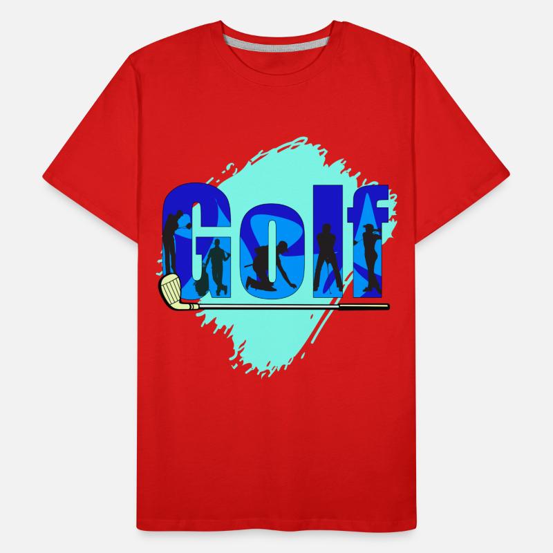 Golf Golfer on the golf course as a gift Men's Premium Organic T-Shirt
