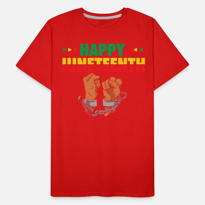 Joyeux Juneteenth Break Shackles Chain T-shirt bio Premium Homme