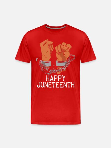 Happy Juneteenth Break Shackles Chain - Men's Premium Organic T-Shirt - red