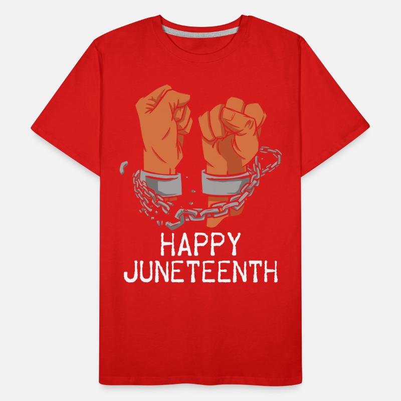 Joyeux Juneteenth Break Shackles Chain T-shirt bio Premium Homme