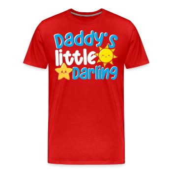 Daddy's Little Darling Cute Kiddie Sun Star Kid - Männer Premium Bio T-Shirt - Rot - Vorne - Damien (186cm)