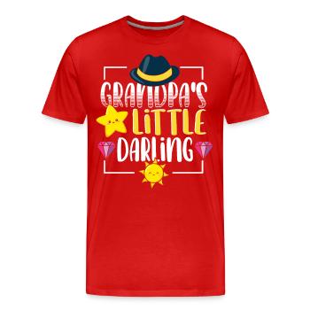 Grandpa's Little Darling Kiddie Sun Star Kinder - Männer Premium Bio T-Shirt - Rot - Vorne - Damien (186cm)