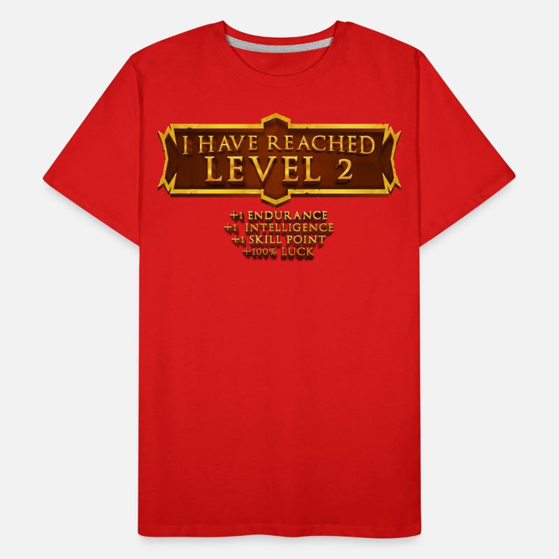 I have reached level 2 rpg online gaming 2nd Men's Premium Organic T-Shirt