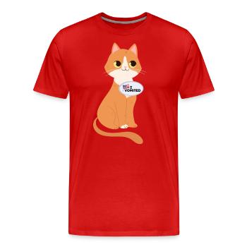Ich Habe Gekotzt Lustige Katze Amerikanische Wahl - Männer Premium Bio T-Shirt - Rot - Vorne - Damien (186cm)