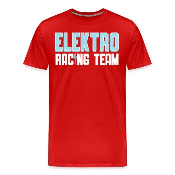 Electro Racing Team | Elektroauto Shirt | - Männer Premium Bio T-Shirt - Rot - Vorne - Damien (186cm)