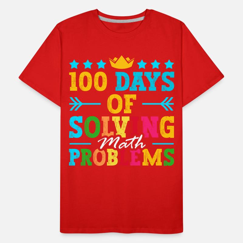 100 days to solve math problems Men's Premium Organic T-Shirt