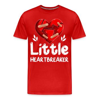 Anti-valentine's Day Little Heartbreaker - Men's Premium Organic T-Shirt - red - Front - Damien (186cm)