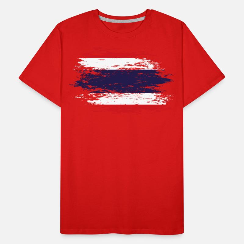 Drapeau thaïlandais utilisé T-shirt bio Premium Homme
