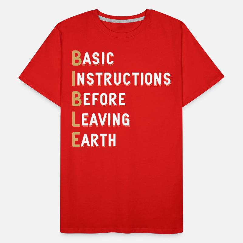 Bible Lesson Basic Instructions Before Men's Premium Organic T-Shirt