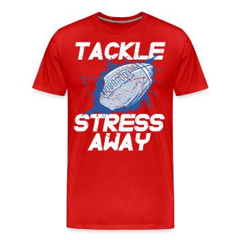 Gestion du stress Sport Sensibilisation au stress Football - T-shirt bio Premium Homme - rouge - Devant - Damien (186cm)
