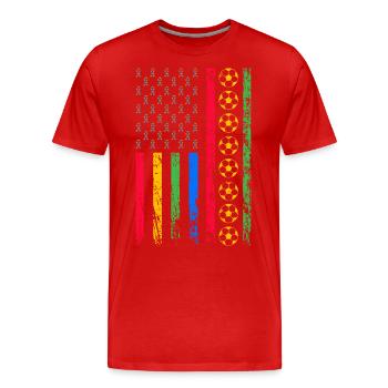 American sports flag - Men's Premium Organic T-Shirt - red - Front - Damien (186cm)