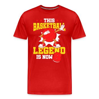 Cette légende du basketball a maintenant 8 Sports Kid - T-shirt bio Premium Homme - rouge - Devant - Damien (186cm)