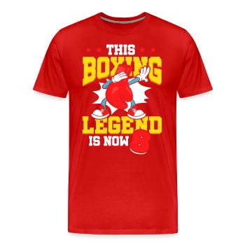 Cette légende de la boxe est maintenant 8 Sports Kid 8. - T-shirt bio Premium Homme - rouge - Devant - Damien (186cm)