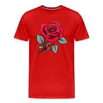 Rose - T-shirt bio Premium Homme - rouge - Devant - Damien (186cm)