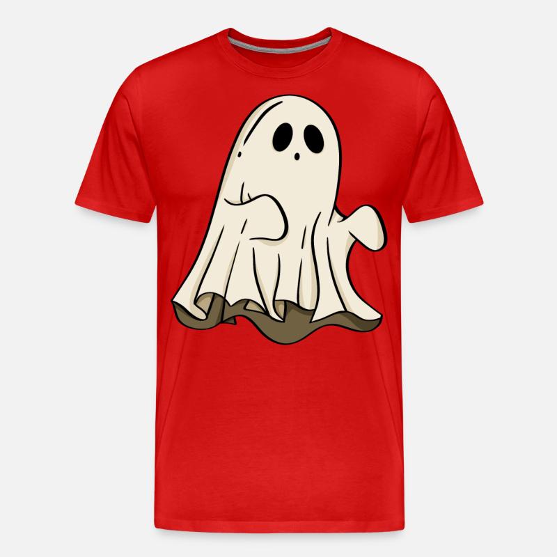 Geist Halloween - Männer Premium Bio T-Shirt - Rot