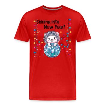 Briller dans la nouvelle année - T-shirt bio Premium Homme - rouge - Devant - Damien (186cm)