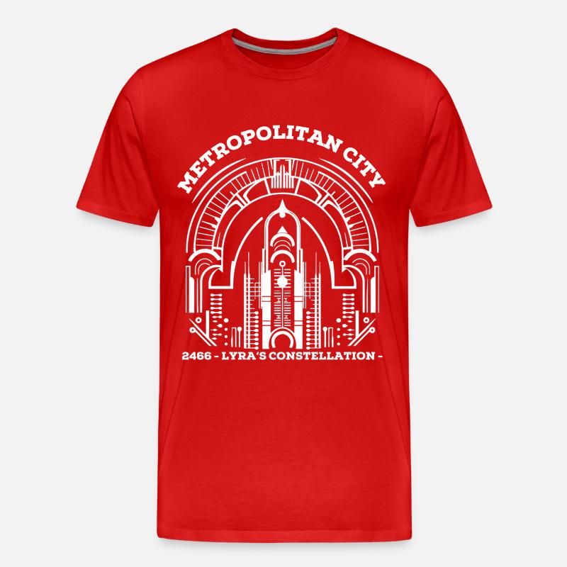 METROPOLE - Männer Premium Bio T-Shirt - Rot