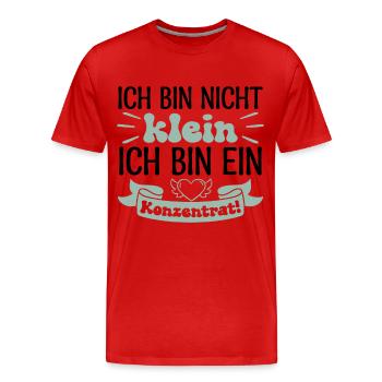I'm not small, I'm a concentrate! - Men's Premium Organic T-Shirt - red - Front - Damien (186cm)