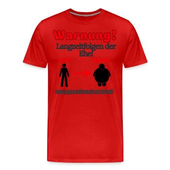 Bachelor party - Men's Premium Organic T-Shirt - red - Front - Damien (186cm)