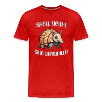 Coquillage oui dit tatou - T-shirt bio Premium Homme - rouge - Devant - Damien (186cm)