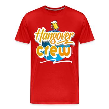 Hangover Crew - Men's Premium Organic T-Shirt - red - Front - Damien (186cm)