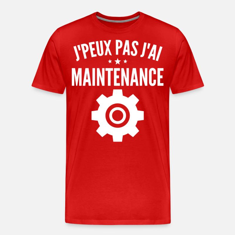 Wartung des Computers - Männer Premium Bio T-Shirt - Rot