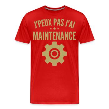 Wartung des Computers - Männer Premium Bio T-Shirt - Rot - Vorne - Damien (186cm)
