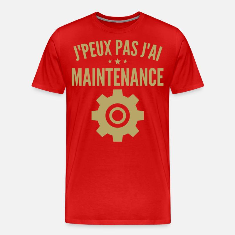 Wartung des Computers - Männer Premium Bio T-Shirt - Rot