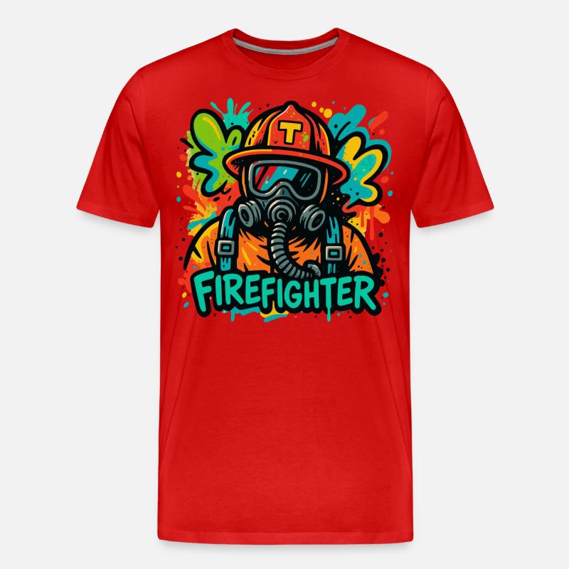 Code Red - Streetstyle Fire Unit - Männer Premium Bio T-Shirt - Rot
