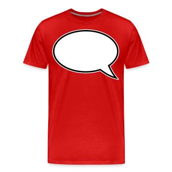 Speech Bubble Design - Men's Premium Organic T-Shirt - red - Front - Damien (186cm)