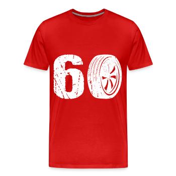 60 Auto Motorsport - Men's Premium Organic T-Shirt - red - Front - Damien (186cm)