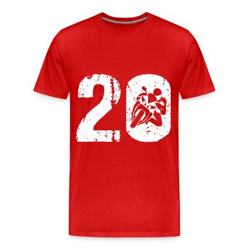 Motorcycle 20 Motorcyclist Moto - Men's Premium Organic T-Shirt - red - Front - Damien (186cm)