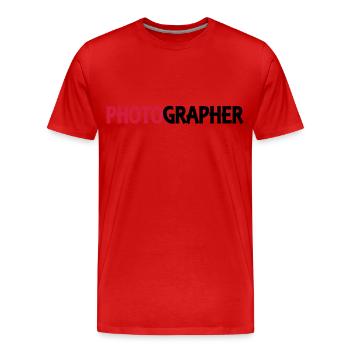 Photographer - Men's Premium Organic T-Shirt - red - Front - Damien (186cm)