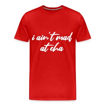 Je ne suis pas en colère contre Cha - T-shirt bio Premium Homme - rouge - Devant - Damien (186cm)