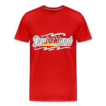 Allemagne - T-shirt bio Premium Homme - rouge - Devant - Damien (186cm)