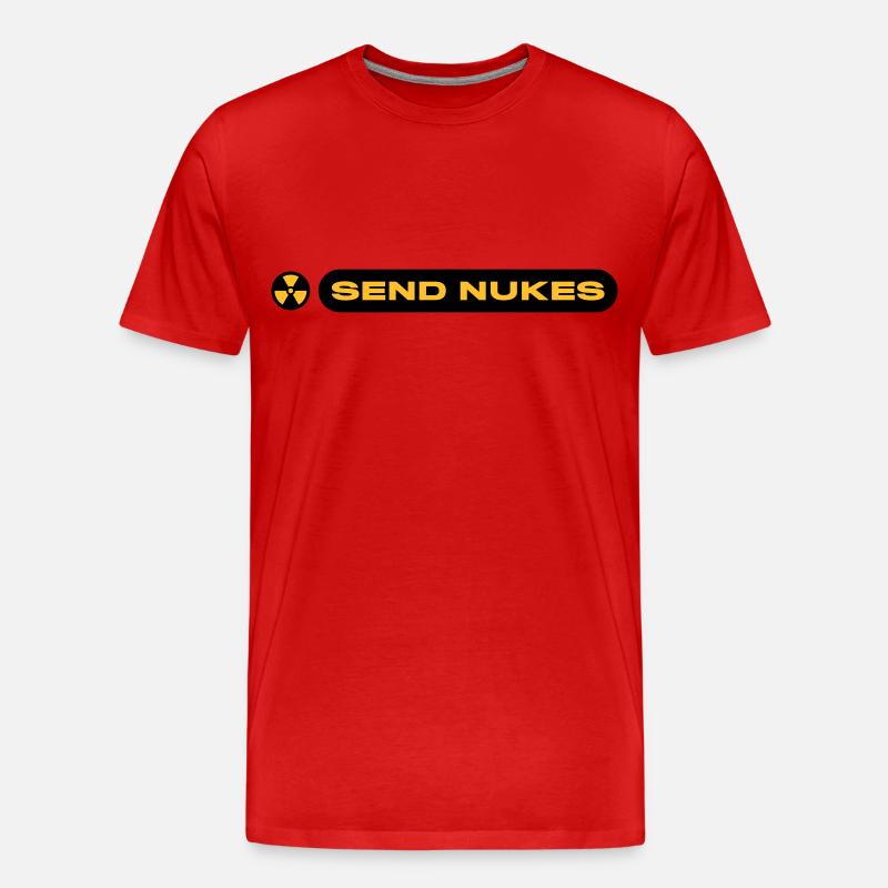 SEND NUKES - Männer Premium Bio T-Shirt - Rot