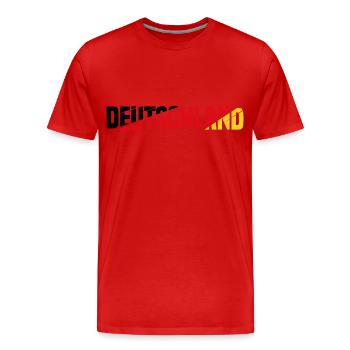 Weltmeisterschaft Trikot Fanartikel Deutschland - Männer Premium Bio T-Shirt - Rot - Vorne - Damien (186cm)