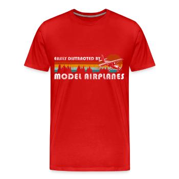 Modellflieger Modell Pilot Testpilot - Männer Premium Bio T-Shirt - Rot - Vorne - Damien (186cm)